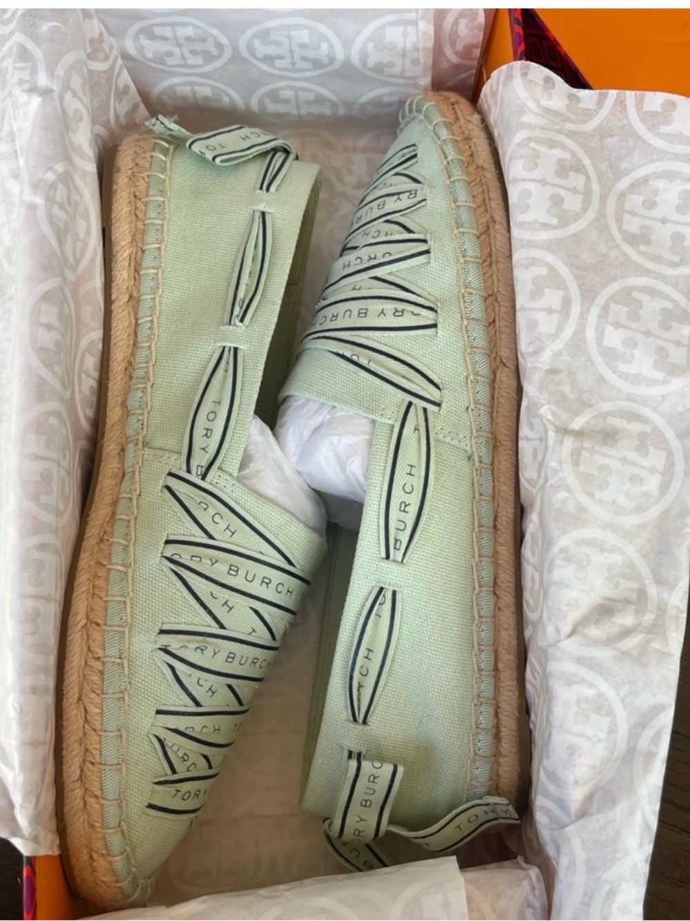 Tory Burch herringbone ribbon Espadrille - Picture 3 of 3
